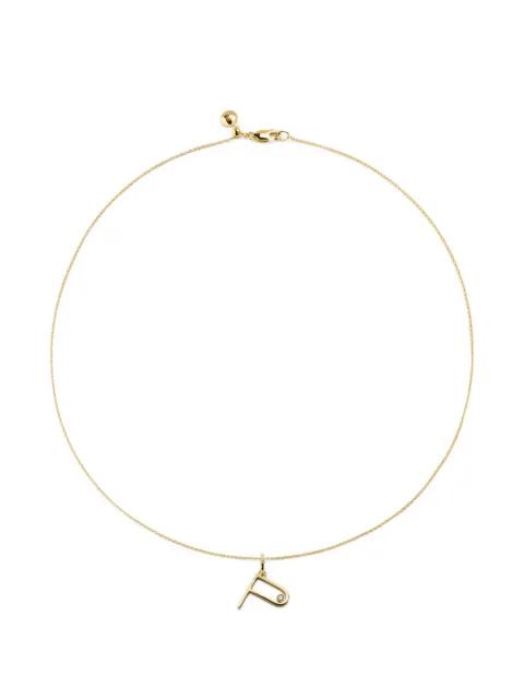 solitaire diamond initial P pendant by MONICA VINADER