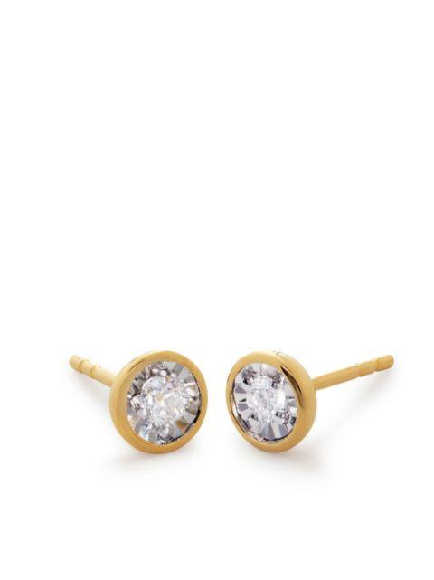 solitaire earrings by MONICA VINADER