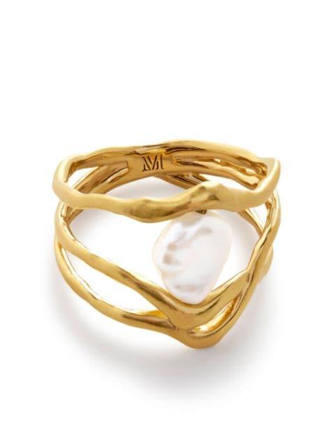 x Amy Powney keshi-pearl ring by MONICA VINADER