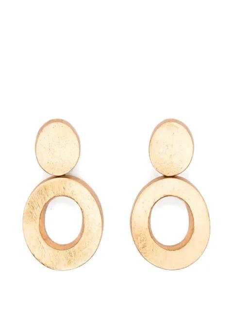 Evara geometric-shape earrings by MONIES