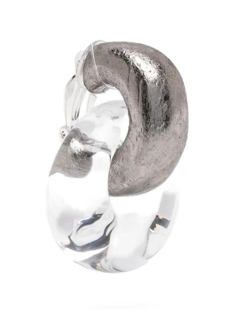 Havana interlocking hoop earrings by MONIES