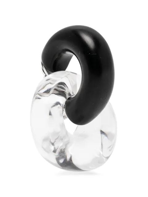 Havana interlocking-hoop earrings by MONIES