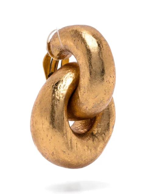 interlocked-link clip-on earrings by MONIES