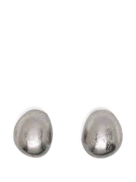 metallic-effect clip-on earrings by MONIES