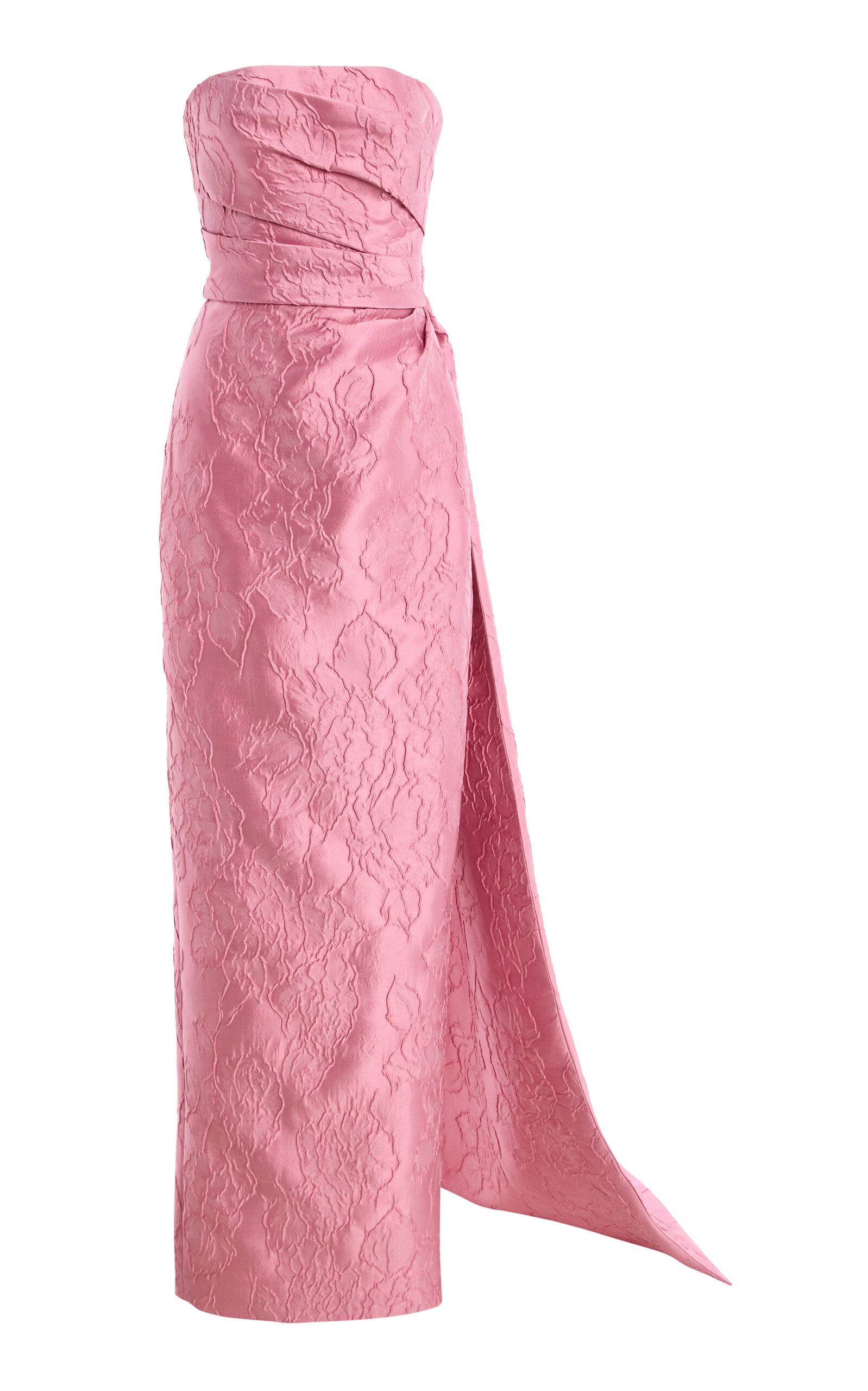 Monique Lhuillier Draped Cotton-Blend Jacquard Gown - Moda Operandi by MONIQUE LHUILLIER