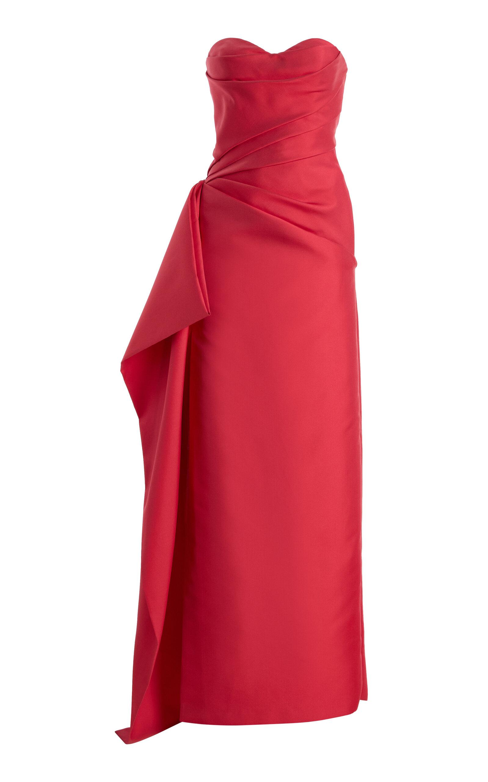 Monique Lhuillier Strapless Draped Mikado Gown - Moda Operandi by MONIQUE LHUILLIER