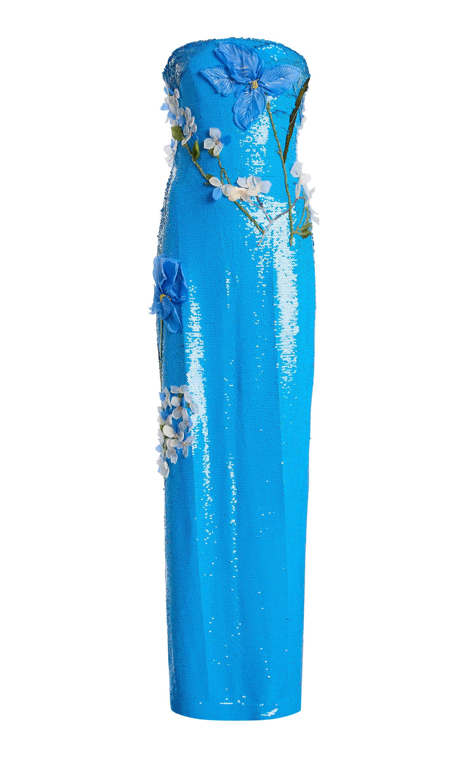 Monique Lhuillier Strapless Embroidered Sequin Gown - Moda Operandi by MONIQUE LHUILLIER