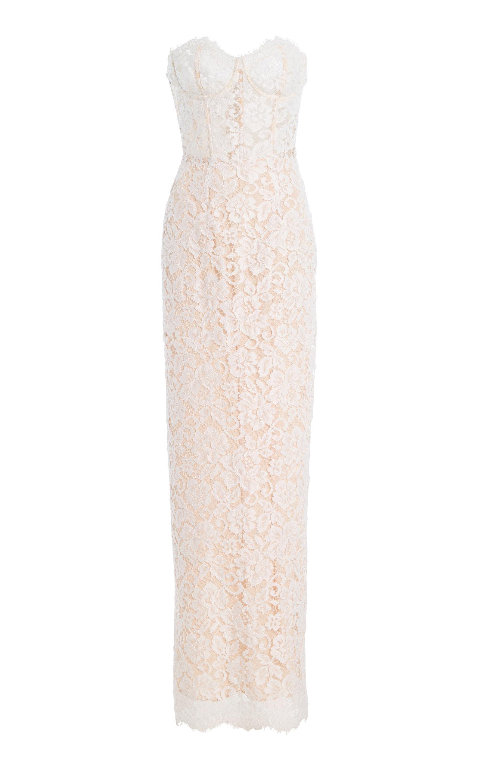 Monique Lhuillier Strapless Lace Column Gown - Moda Operandi by MONIQUE LHUILLIER