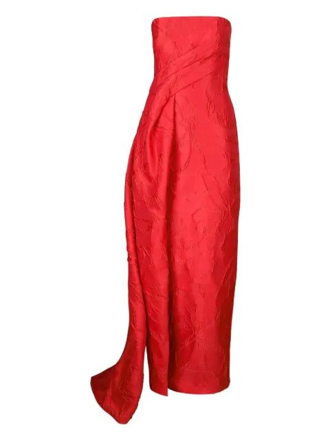 Train strapless maxi dress by MONIQUE LHUILLIER