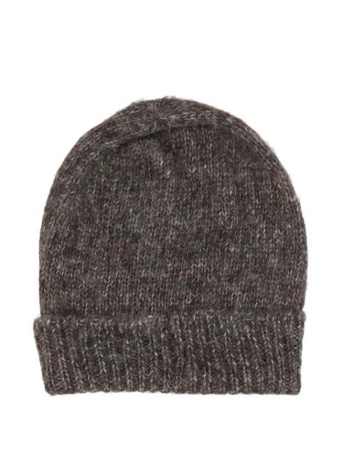 melange knit beanie by MONITALY