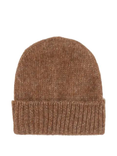 melange knit beanie by MONITALY