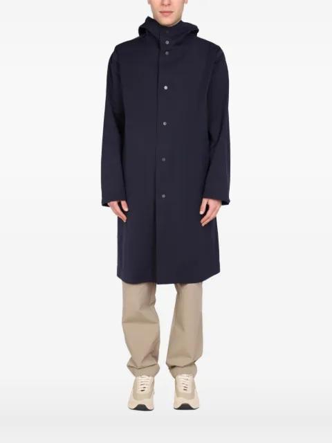 hoodied trench coat by MONOBI