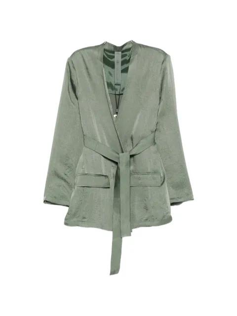 belted satin-finish jacket by MONOCHROME