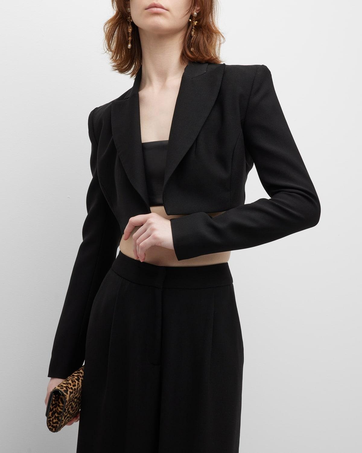 Pleated Cropped Suit by MONOT