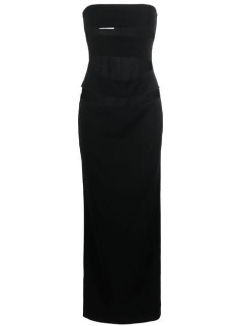 cut-out strapless gown by MONOT