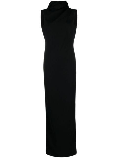 hoodied open-back maxi dress by MONOT