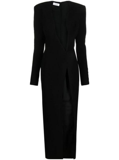plunging V-neck dress by MONOT