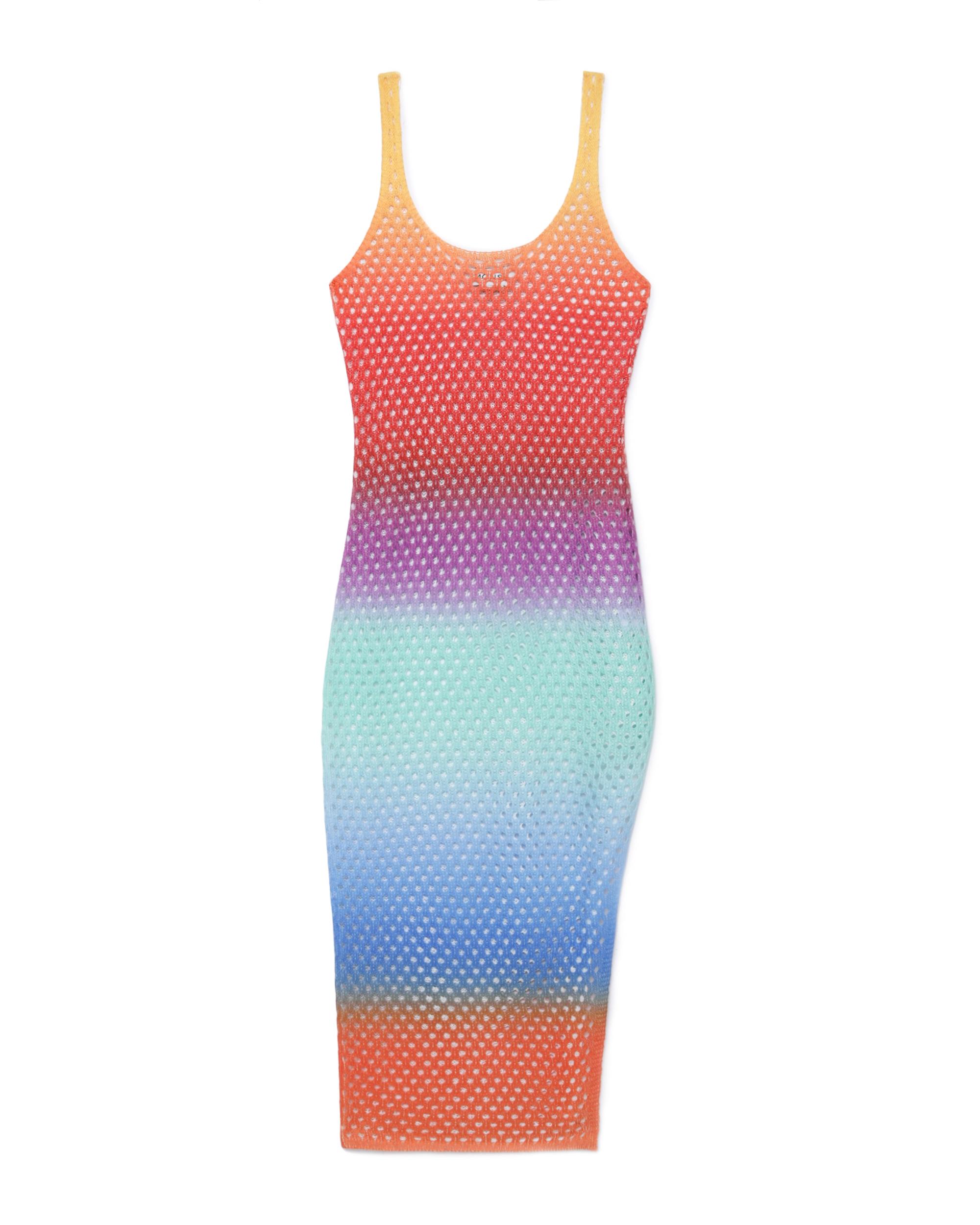 Blurry stripe midi crochet dress by MONSE