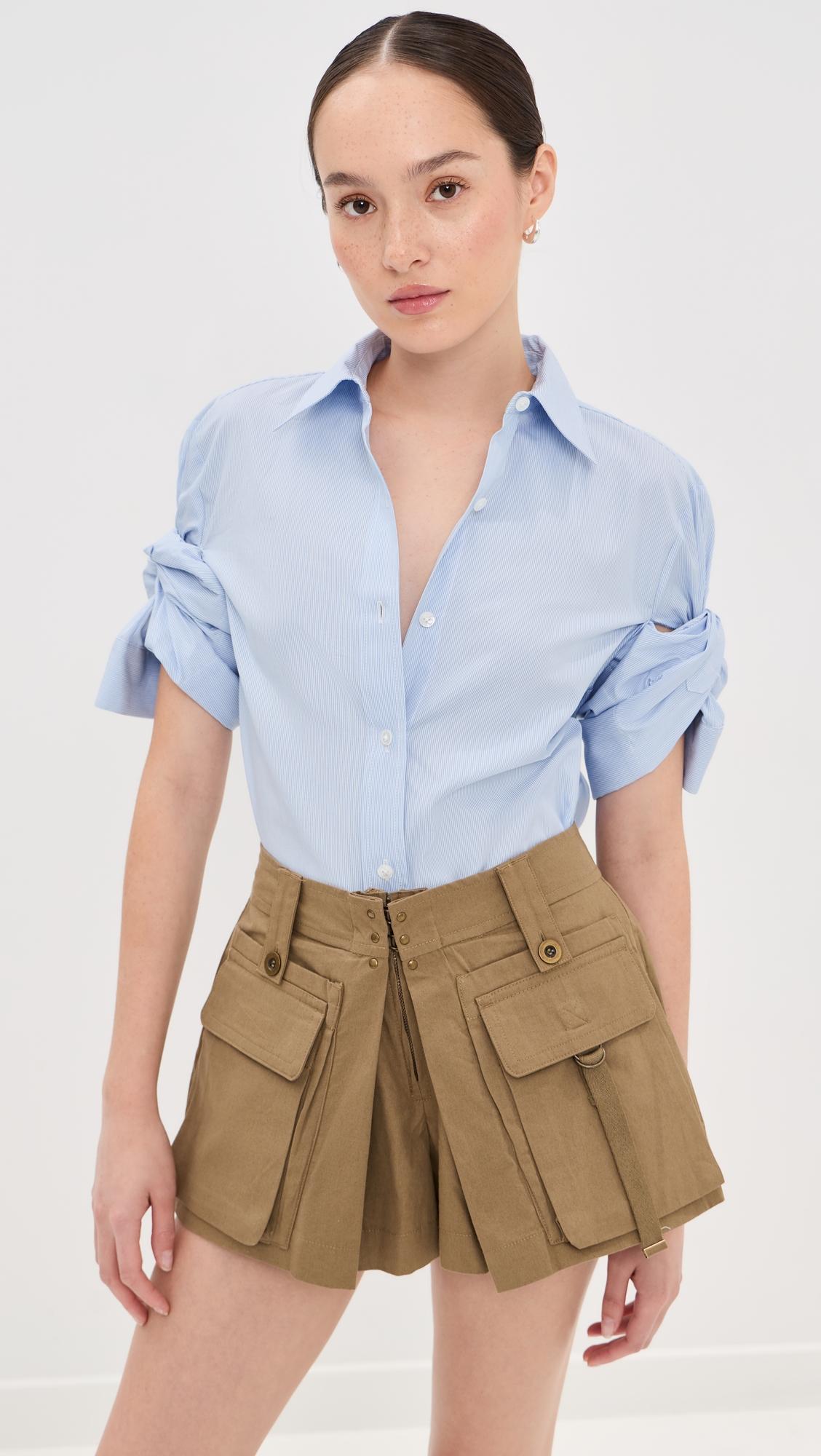 Knotted Sleeve Shirt by MONSE