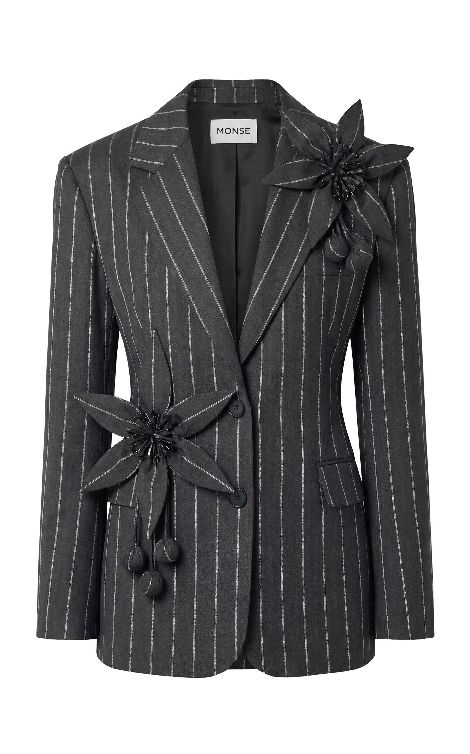 MONSE Lemon Flower Stretch-Wool Suit Jacket - Moda Operandi by MONSE