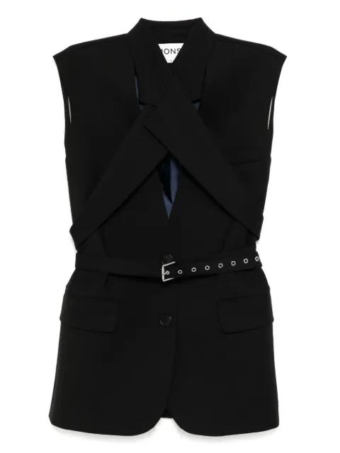 belted gilet by MONSE