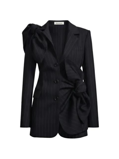 bow-detail pinstripe dress by MONSE