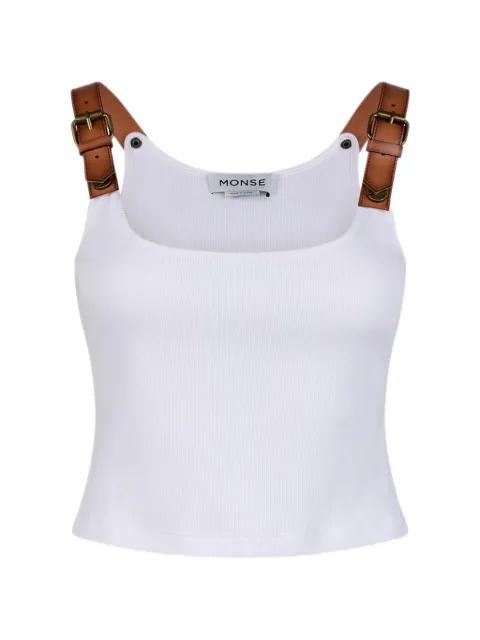 buckle-detail tank top by MONSE