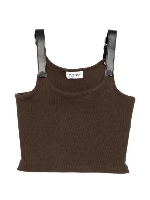 buckle-detail tank top by MONSE