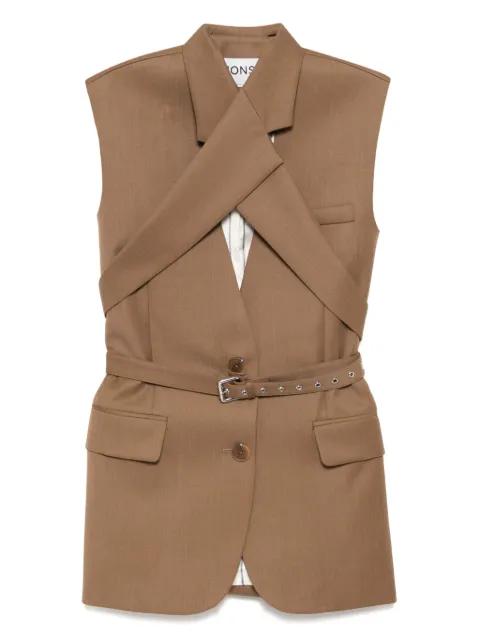 cris-cross sleeveless jacket by MONSE