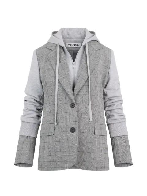 deconstructed combo hoodie jacket by MONSE