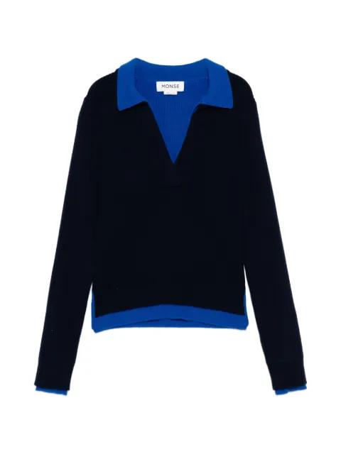 double-layer knitted jumper by MONSE