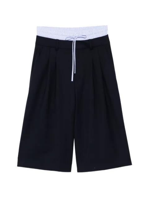 double-waistband combo cropped trousers by MONSE