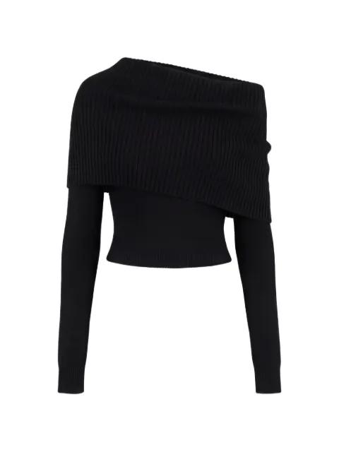 fold-over backless sweater by MONSE