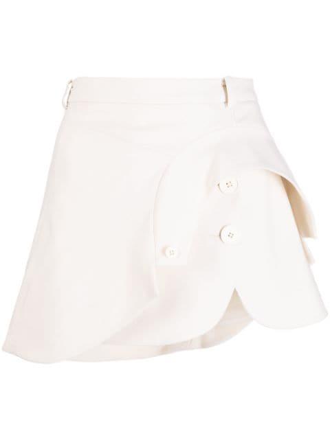 high-waisted asymmetric layered skirt by MONSE