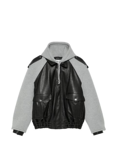 hybrid leather jacket by MONSE