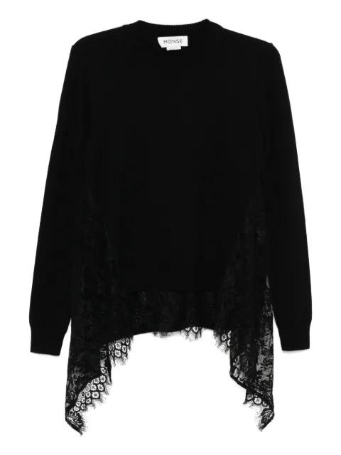 lace-insert sweater by MONSE
