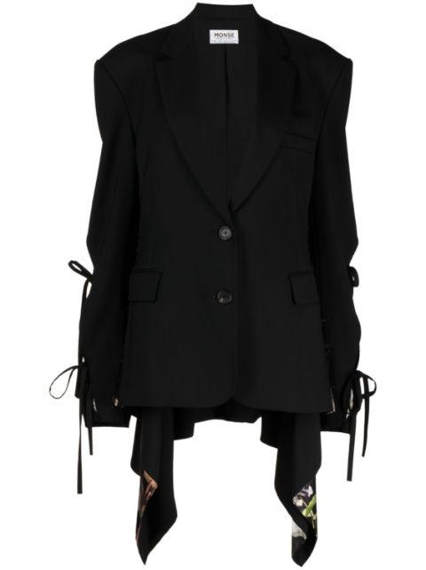 layered-effect single-breasted blazer by MONSE