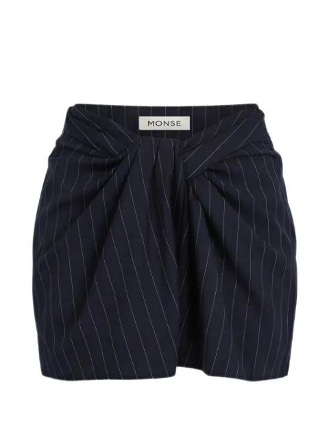 pinstripe-pattern twisted shorts by MONSE