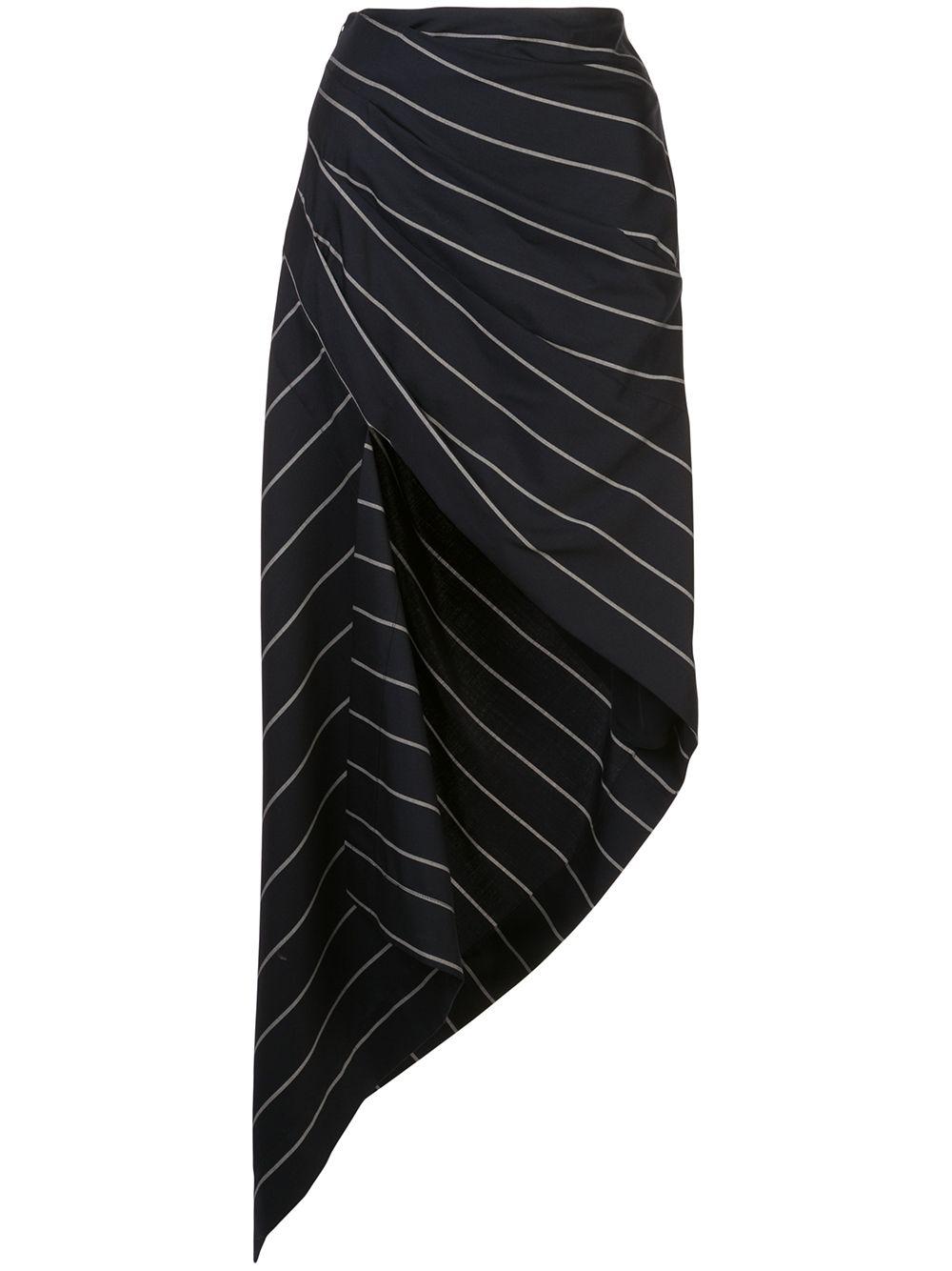 pinstriped asymmetric skirt by MONSE