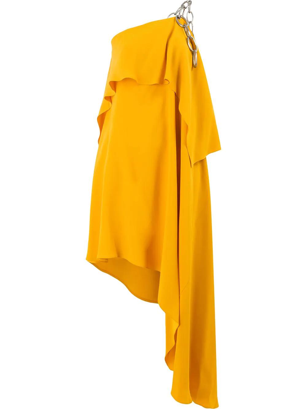 shoulder chain draped dress by MONSE