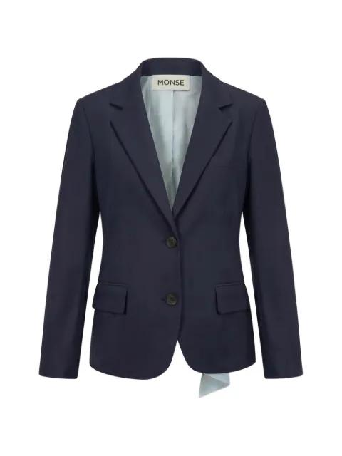single-breasted asymmetric blazer by MONSE