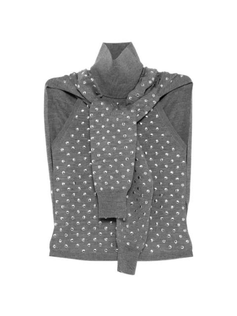 studded halter-neck top by MONSE