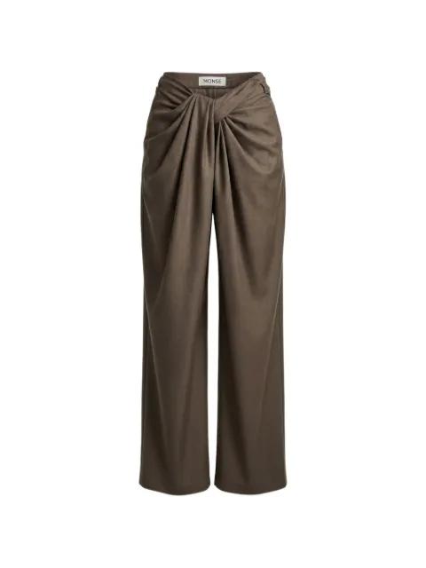 twist-detail trousers by MONSE