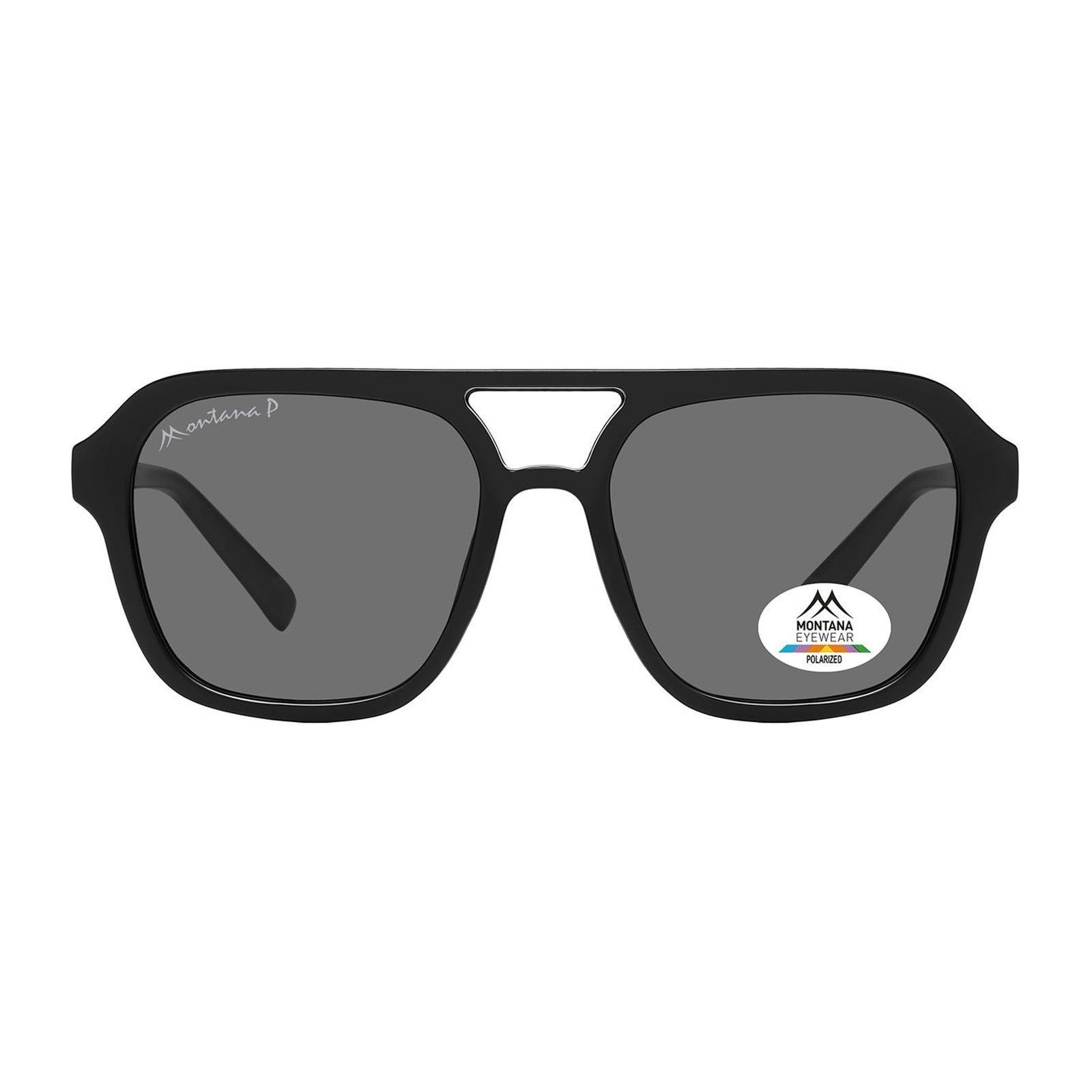 Aviator Black Grey Polarized MP174 by MONTANA