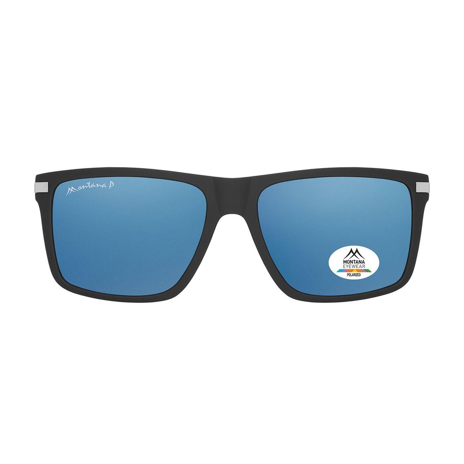 Rectangle Black Blue Mirror Polarized MP197 by MONTANA