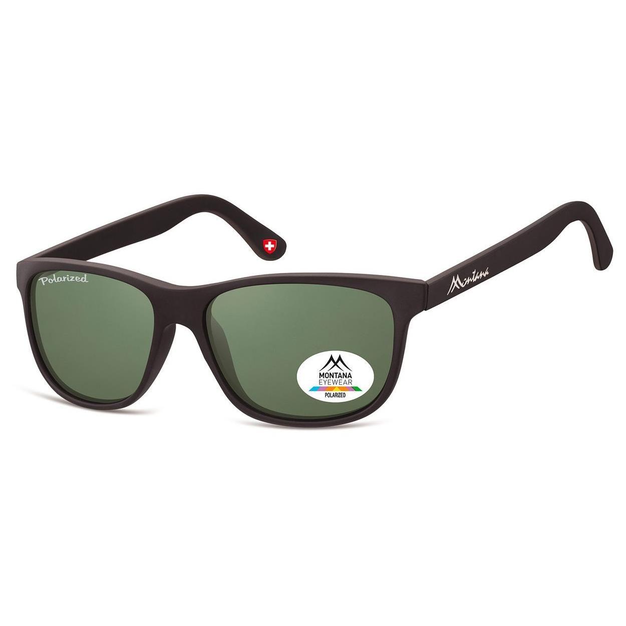 Rectangle Matte Black Green Polarized MP48 by MONTANA