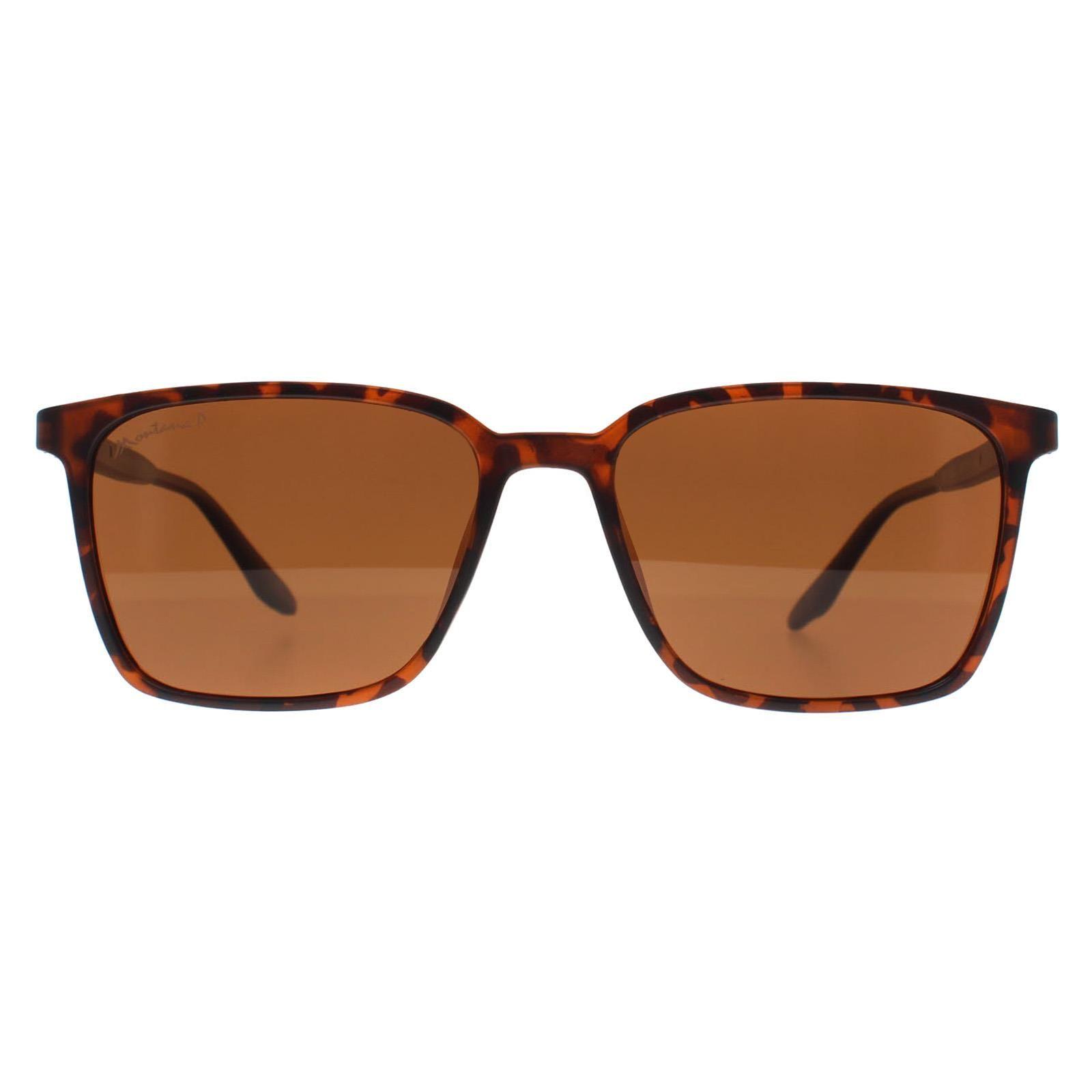 Square Turtle Brown Polarized MP186 by MONTANA