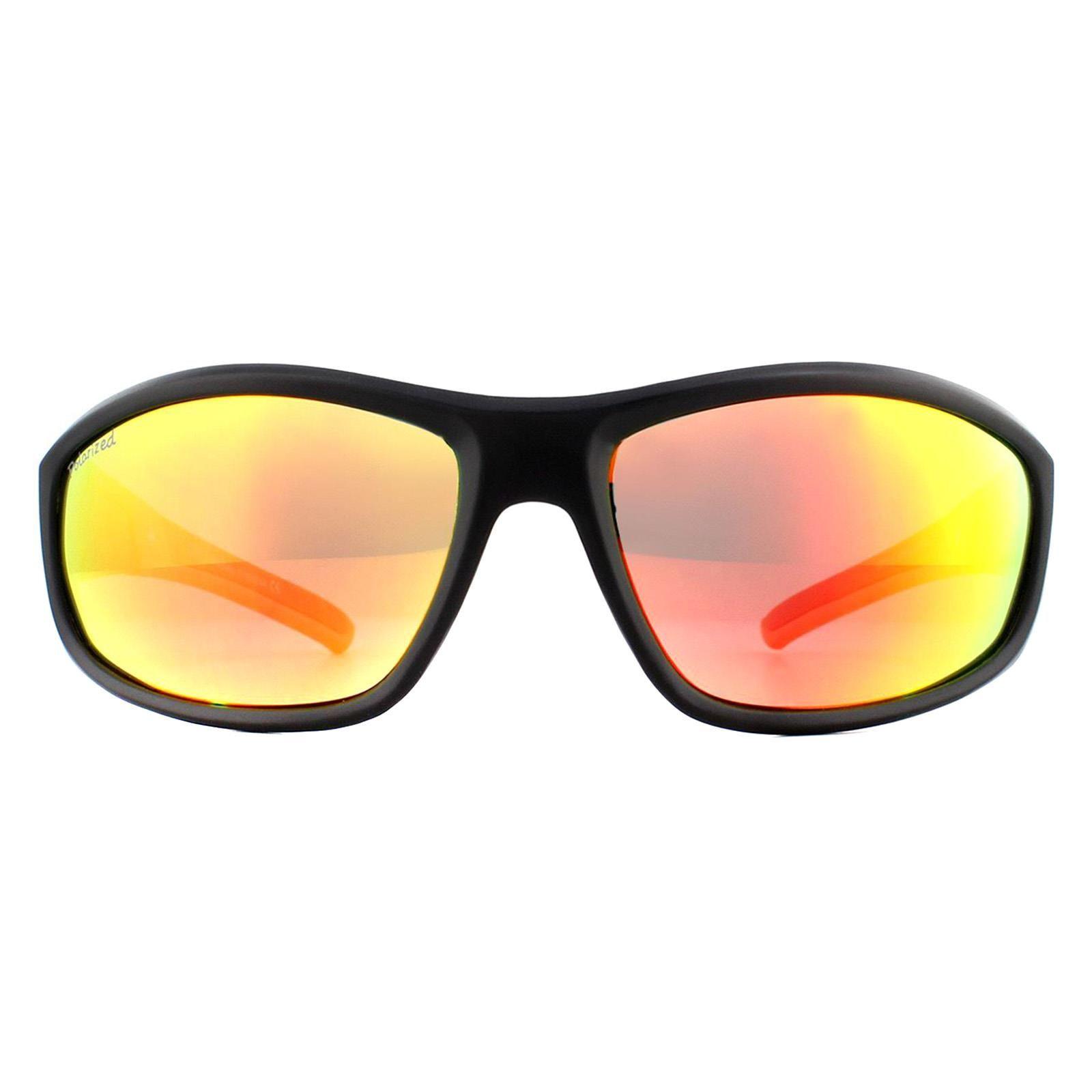 Wrap Black Rubber Smoke Polarized Sunglasses by MONTANA