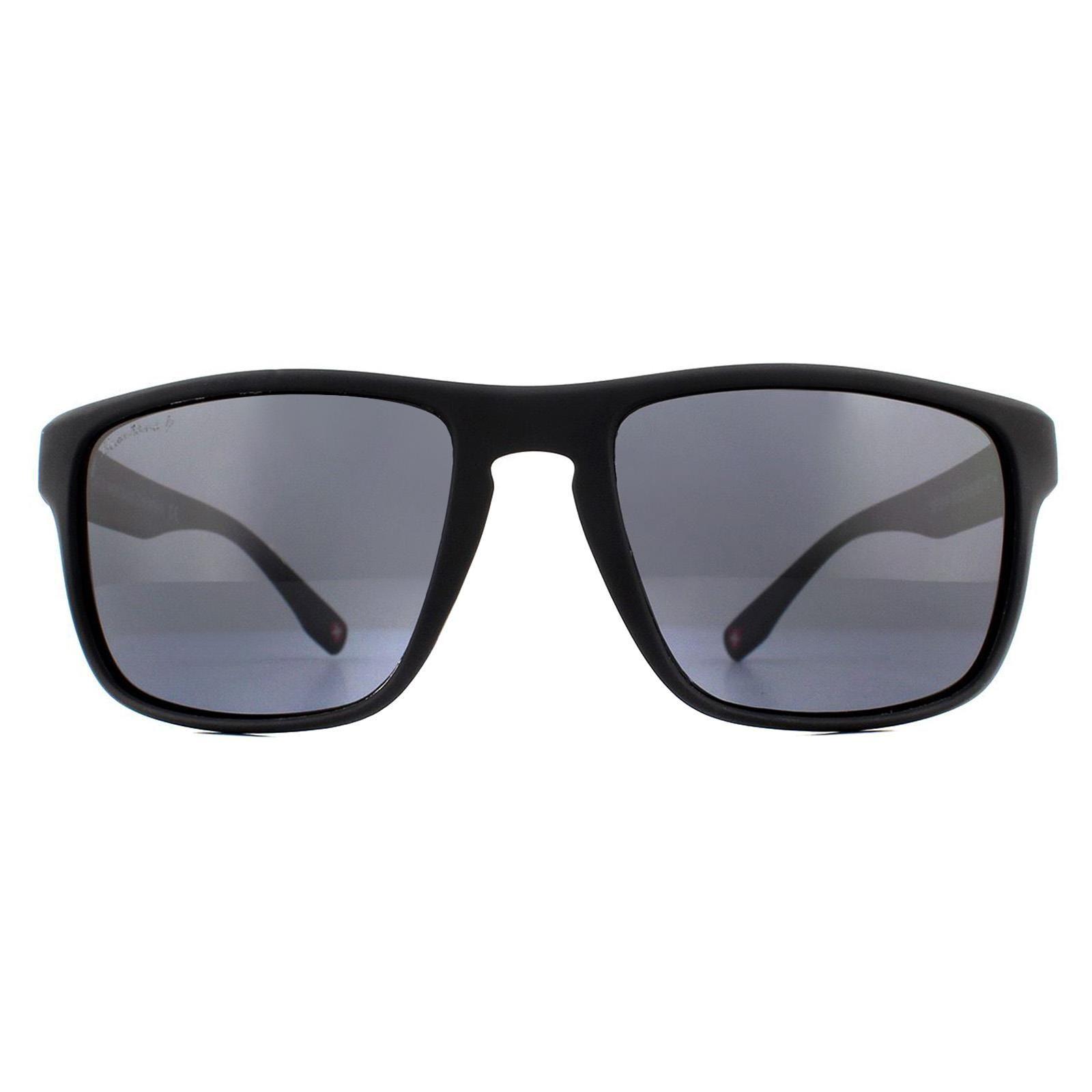 Wrap Black Rubber Smoke Polarized Sunglasses by MONTANA