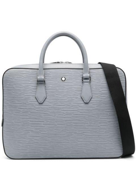 4810 textured leather laptop bag by MONTBLANC